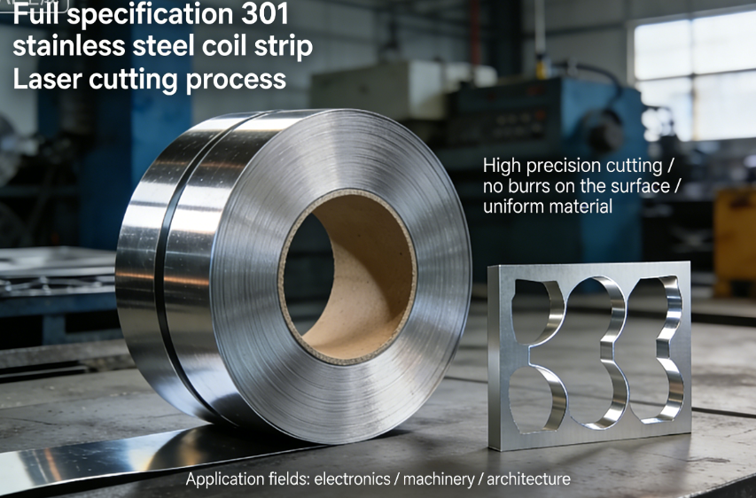 Full-Spec 301 Stainless Steel Coil Strip | Laser Cutting Available(图1) Full-Spec 301 Stainless Steel Coil Strip | Laser Cutting Available(图1)