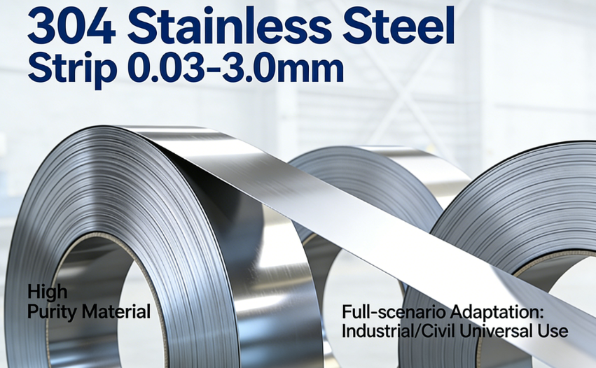 304 Stainless Steel Strip | 0.03–3.0mm | High-Purity Grade(图1) 304 Stainless Steel Strip | 0.03–3.0mm | High-Purity Grade(图1)