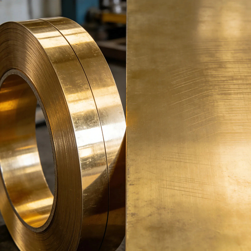 Brass Strip/Sheet | H62/H65/H68/H70 | 0.05–2.0mm Thickness | Precision Laser Cutting & Slitting Avai(图1)