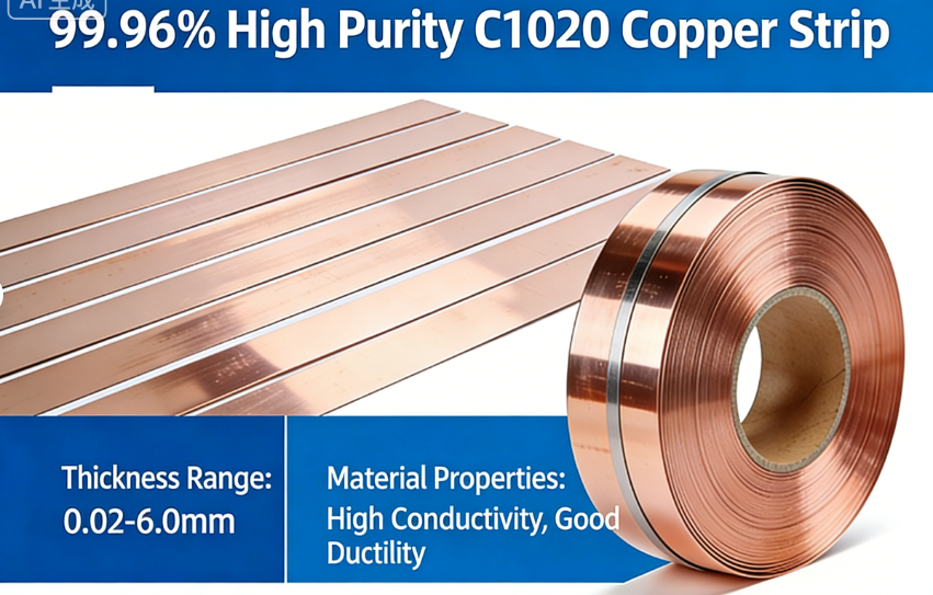 99.96% High-Purity C1020 Oxygen-Free Copper Strip | 0.02-6.0mm Full Range(图1)